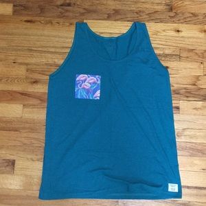 Duvin Design Teal Flamingo Pocket Tank